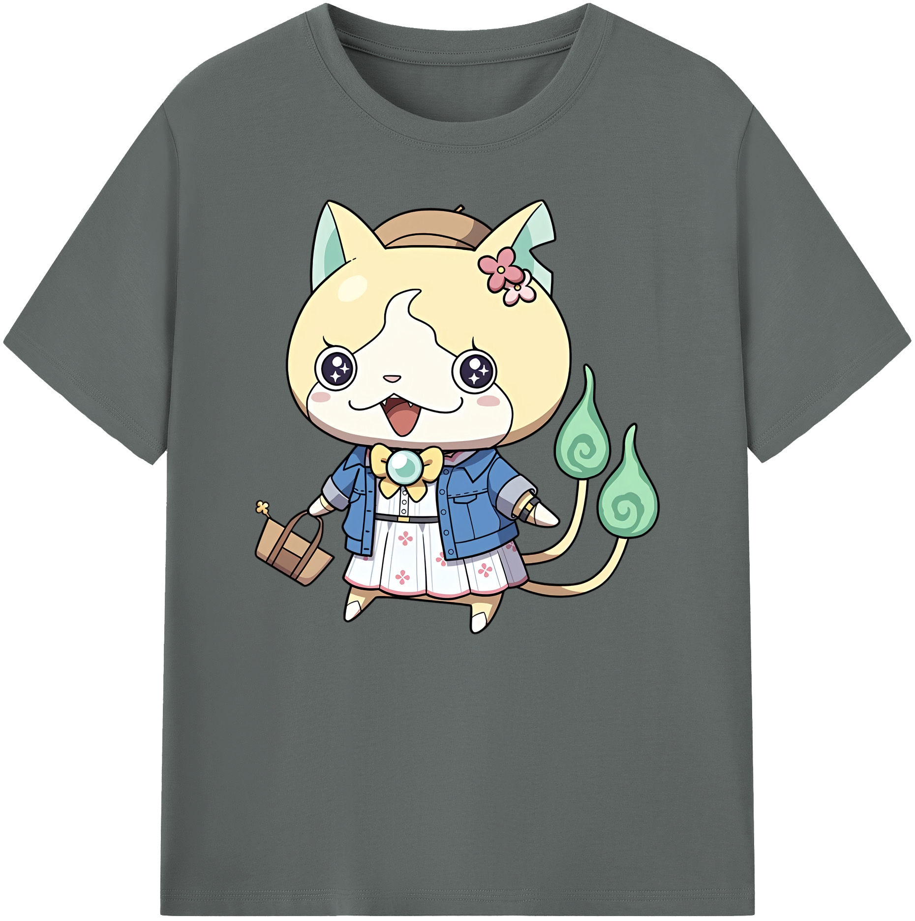 （画像用） 妖怪ウォッチ Yo-kai Watch 綿100％ メンズ半袖Tシャツ｜肌触りやわらか＆通気性